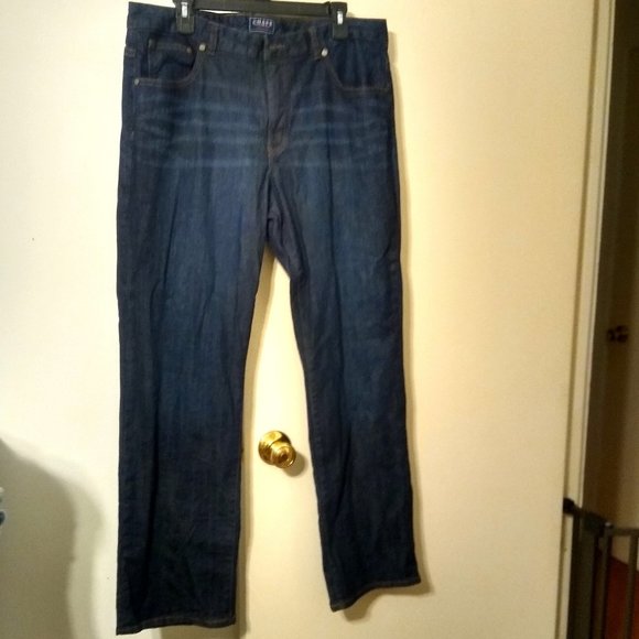 Chaps Denim - Chaps Madden Straight Women's Blue Jeans (Size: 16)